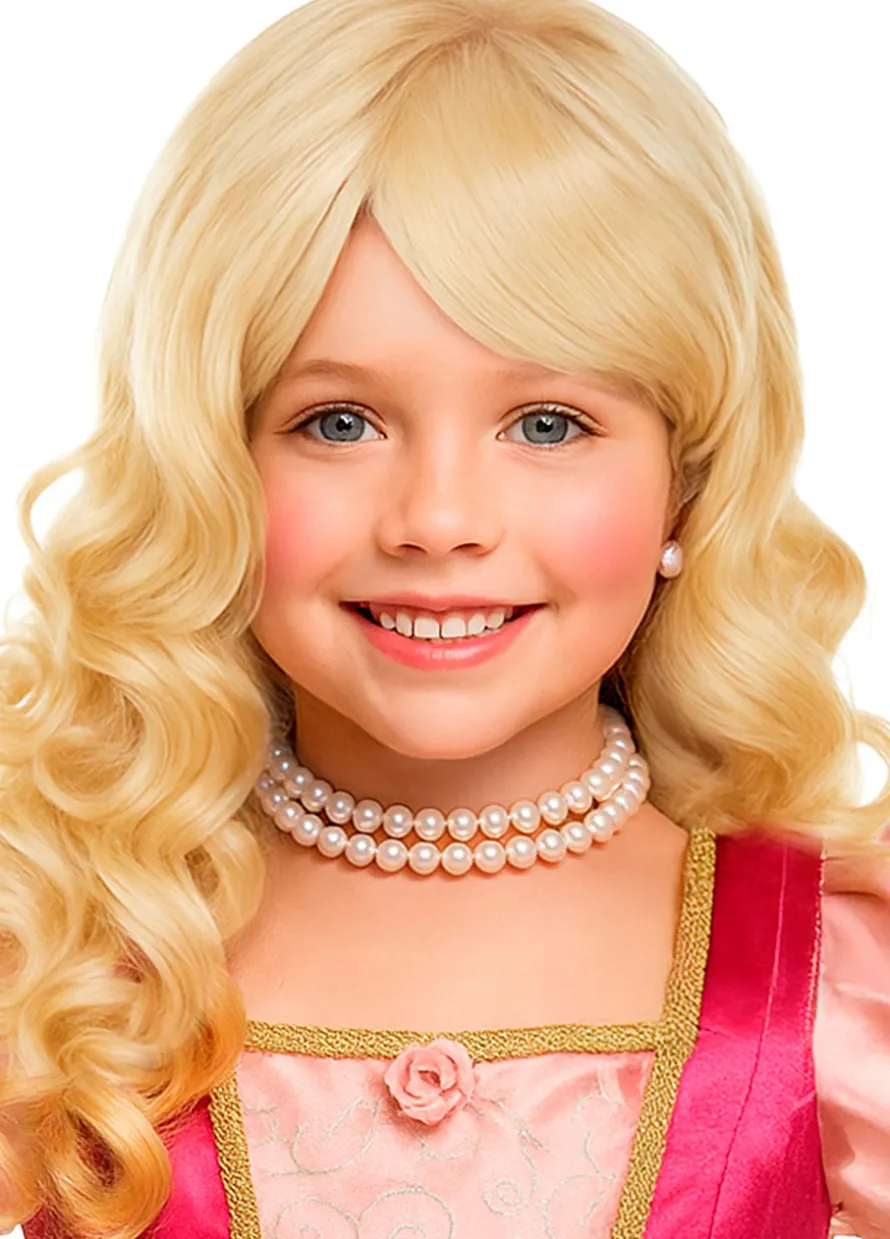 Peruka blond KSIĘŻNICZKA dla dziewczynki