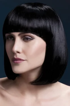 Peruka bob czarna z grzywką Fever Professional ELISE