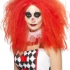 Peruka CLOWN karbowana czerwona