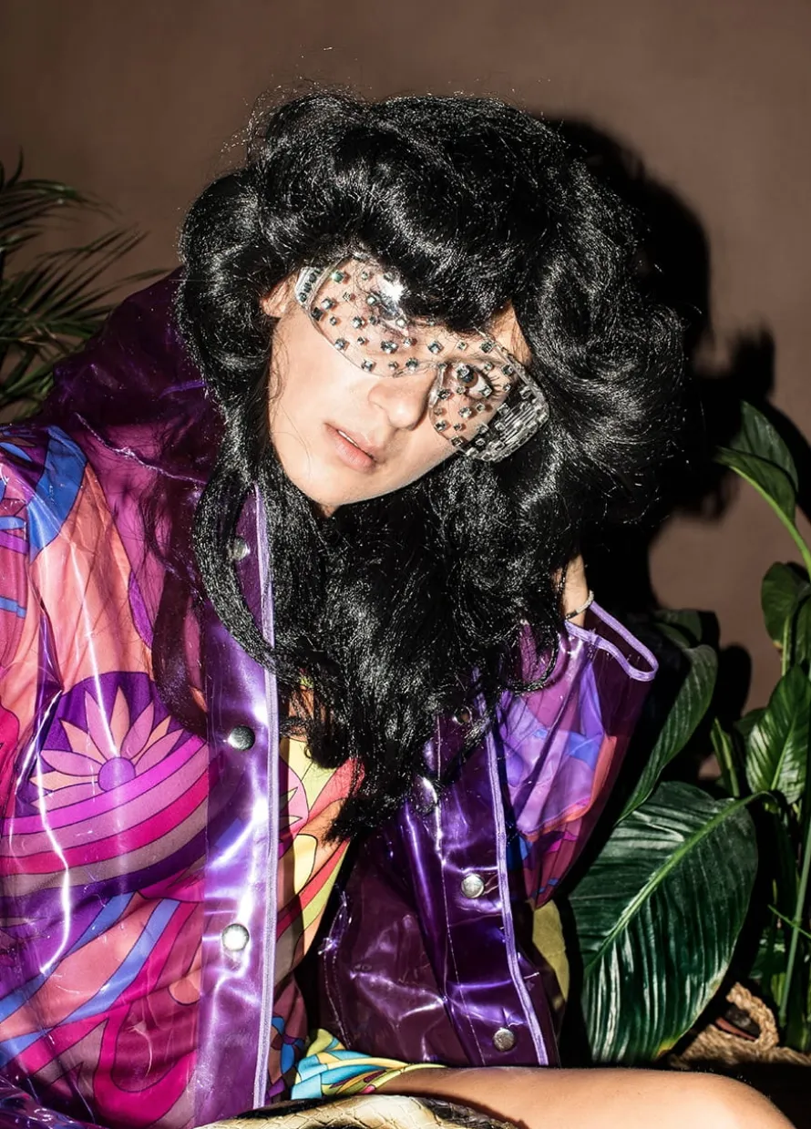 Peruka disco ABBA czarna
