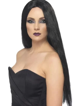 Peruka długa czarna WIEDŹMA na Halloween