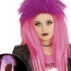 Peruka dziecięca neon PUNK różowa