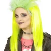Peruka dziecięca neon PUNK seledynowa