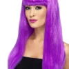Peruka karnawałowa z grzywką BABELICIOUS fioletowa cosplay