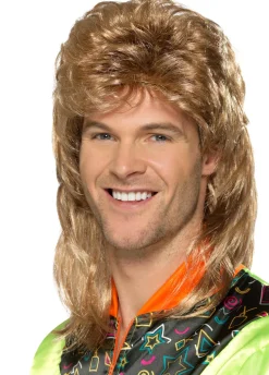 Peruka lata 80 MULLET ciemny blond