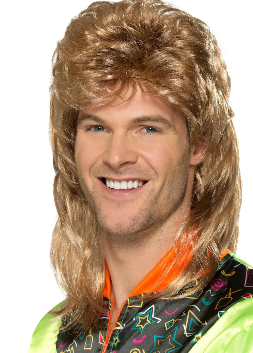 Peruka lata 80 MULLET ciemny blond