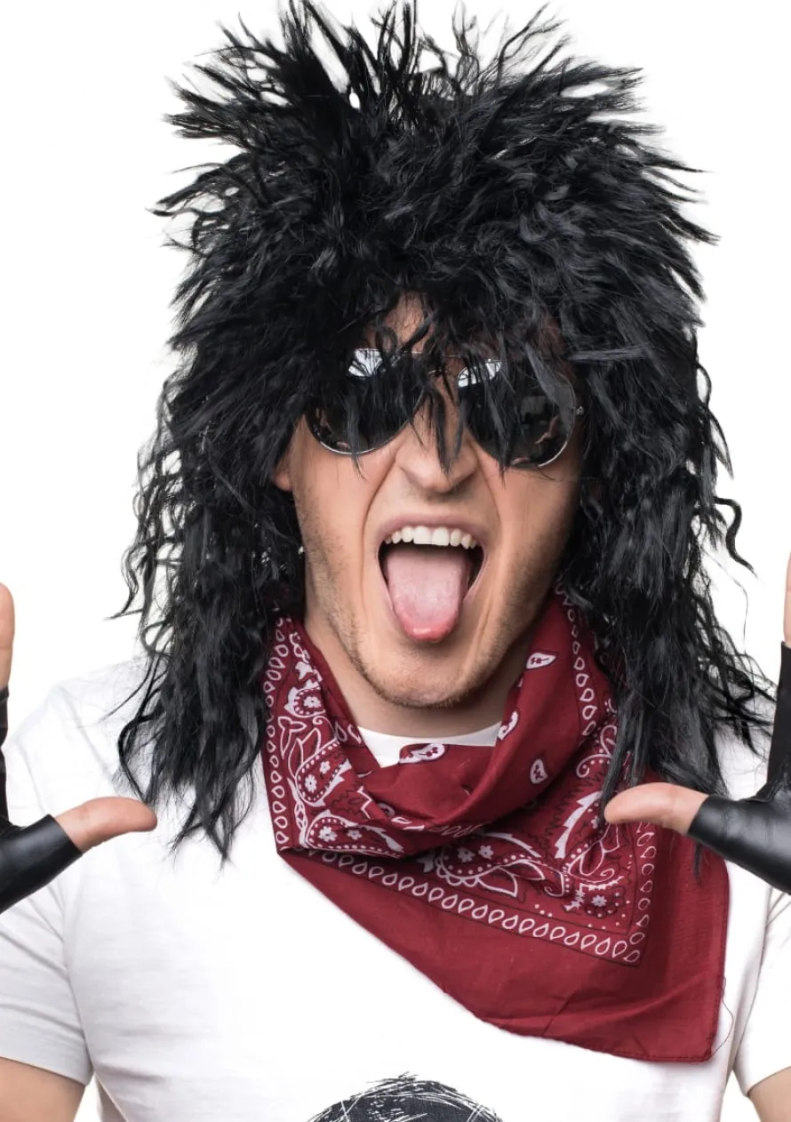 Peruka męska czarna ROCK