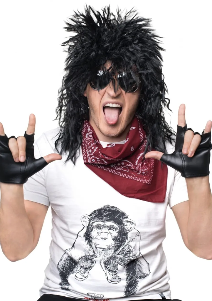 Peruka męska czarna ROCK