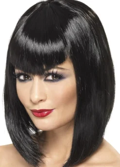 Peruka na Halloween VAMP czarna