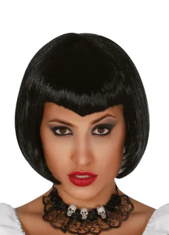 Peruka na Halloween WAMPIRZYCA czarna