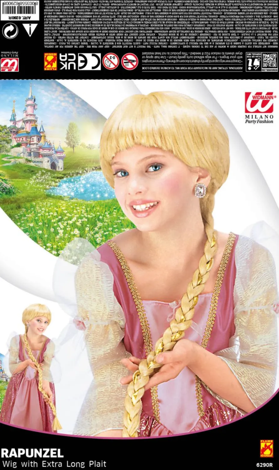 Peruka ROSZPUNKA długi warkocz blond