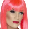 Peruka różowa GLAM z grzywką