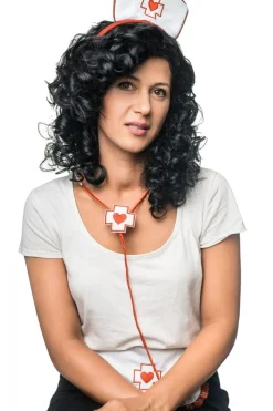 Peruka SHIRLEY czarna z lokami