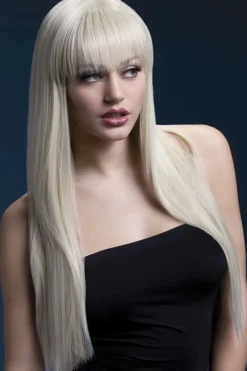 Peruka z grzywką blond Fever Professional JESSICA długie włosy