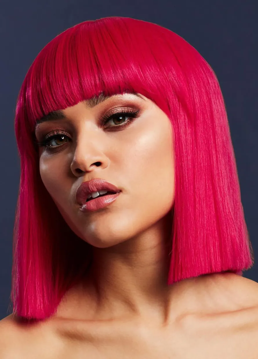 Peruka z grzywką LOLA Fever magenta