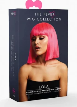 Peruka z grzywką LOLA Fever różowa