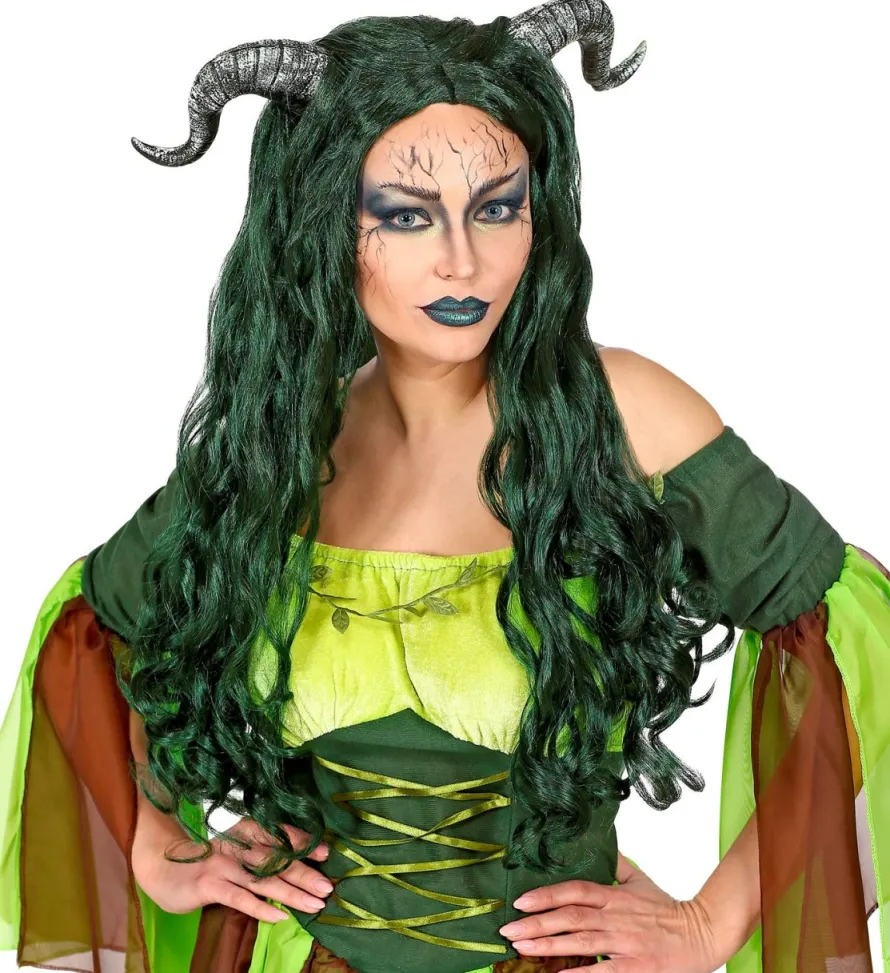 Peruka z rogami na Halloween