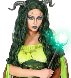 Peruka z rogami na Halloween