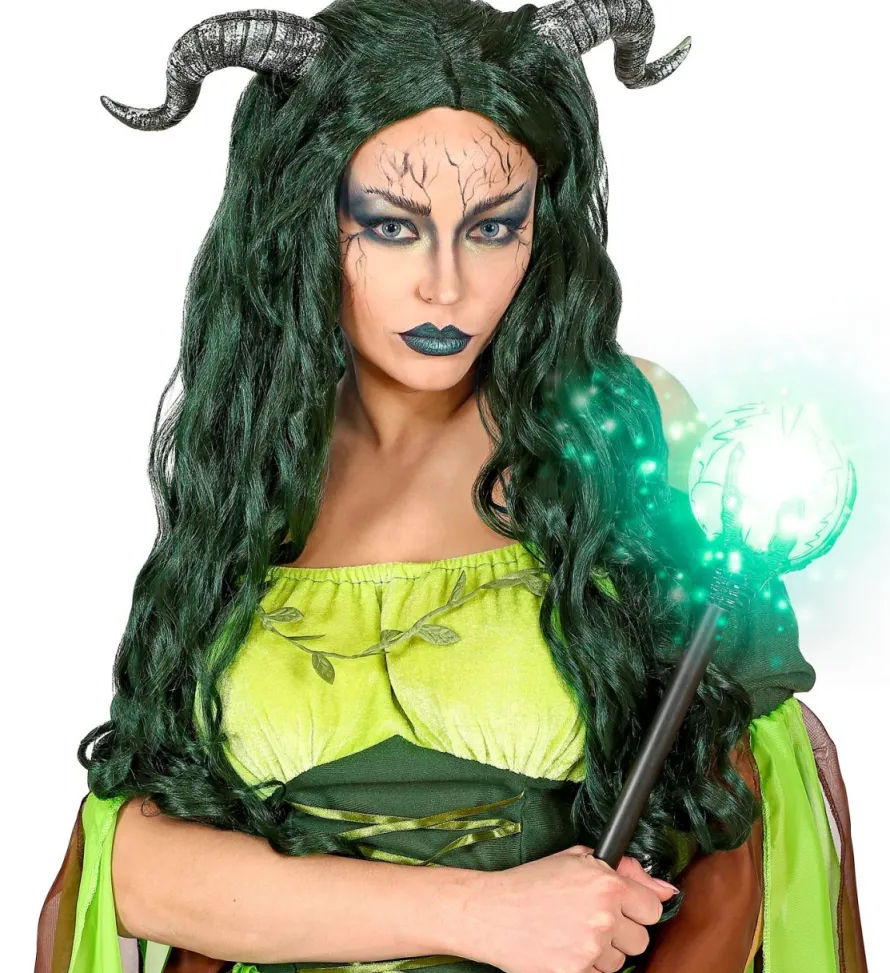 Peruka z rogami na Halloween