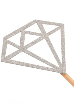 Piker na tort DIAMENT srebrny