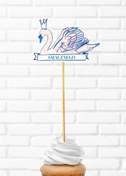 Pikery do muffinek z łabędziem SWAN (13szt.)