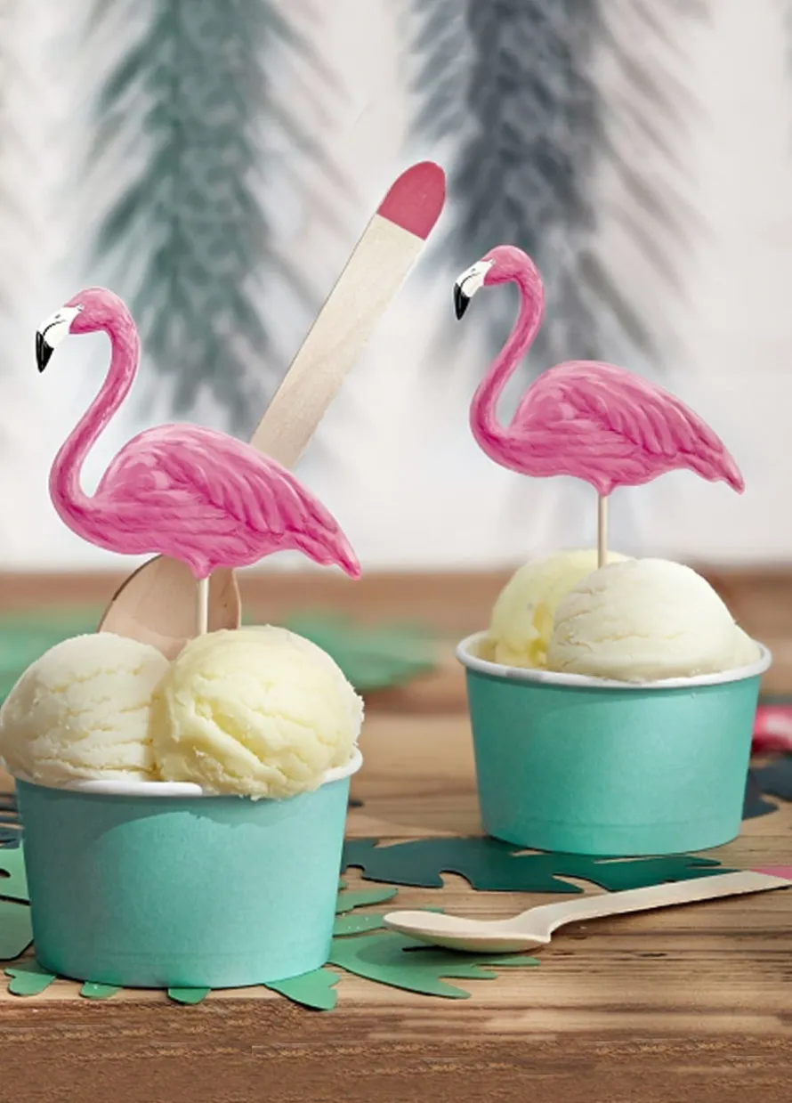 Pikery FLAMINGI wykałaczki ozdobne (6szt.)