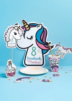 Pikery na babeczki personalizowane JEDNOROŻEC urodziny unicorn (6szt.)