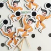 Pikery na tort SIŁACZ personalizowane dekoracje urodzinowe (5szt.)
