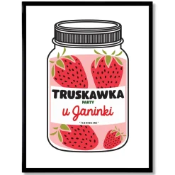 Plakat w ramie 31x41 cm TRUSKAWKA prezent na urodziny dla cioci