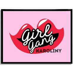 Plakat z imieniem 31x41 cm GIRL GANG prezent dla przyjaciółki