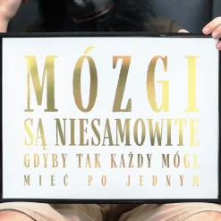 Plakat z nadrukiem MÓZGI