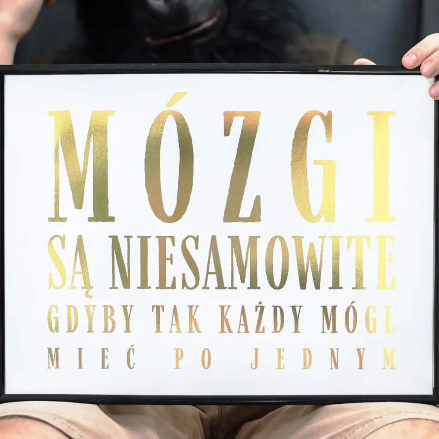 Plakat z nadrukiem MÓZGI