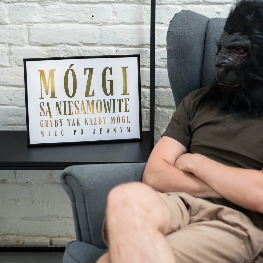 Plakat z nadrukiem MÓZGI