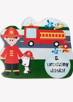 Podkładki papierowe na stół dla dzieci STRAŻAK (6szt.)