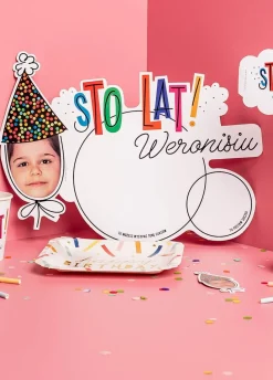 Podkładki ze zdjęciem URODZINOWA CZAPECZKA (6szt.)