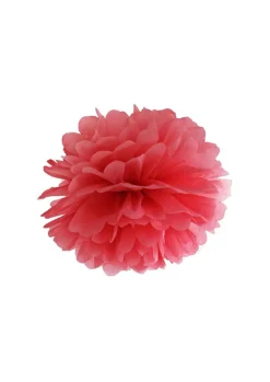 Pompon z bibuły CZERWONY 25cm