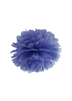 Pompon z bibuły GRANATOWY 25cm