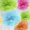 Pompon z bibuły NIEBIESKI 25cm