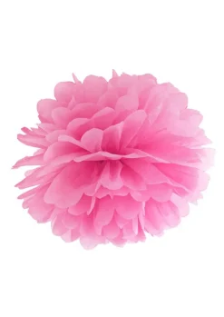 Pompon z bibuły RÓŻOWY 35cm