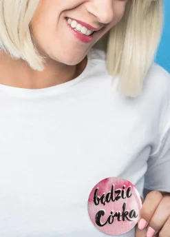 Przypinka dla przyszłej mamy BABY SHOWER CÓRKA 7,5 cm