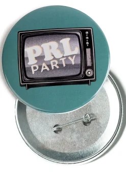 Przypinka na imprezę w stylu PRL PARTY 7,5 cm