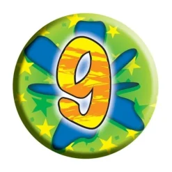 Przypinka na 9 urodziny (6.2cm)
