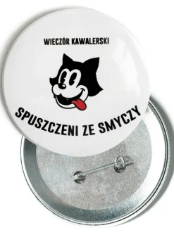 Przypinka na wieczór kawalerski SPUSZCZENI 7,5 cm