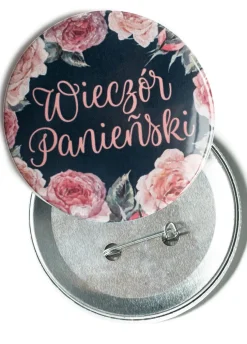 Przypinka na wieczór panieński VINTAGE ROSE 7,5cm
