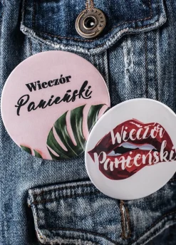 Przypinka na wieczór panieński USTA 7,5cm