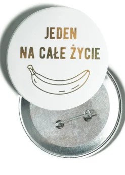 Przypinka na wieczór panieński BANAN złota 7,5 cm