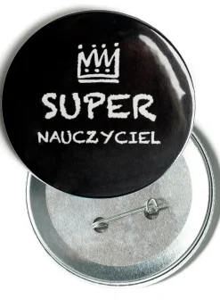 Przypinka SUPER NAUCZYCIEL 7,5 cm