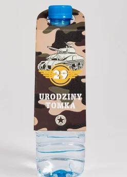 Przywieszki na butelki URODZINY WOJSKOWE 8szt.