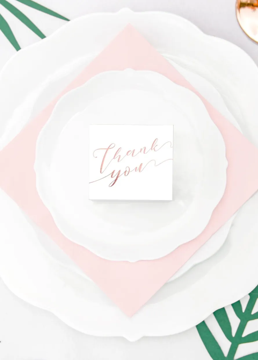 Pudełeczka podziękowania dla gości THANK YOU rose gold (10szt.)