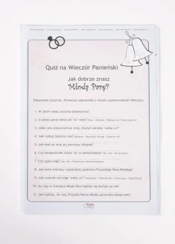 Quiz na WIECZÓR PANIEŃSKI zabawa